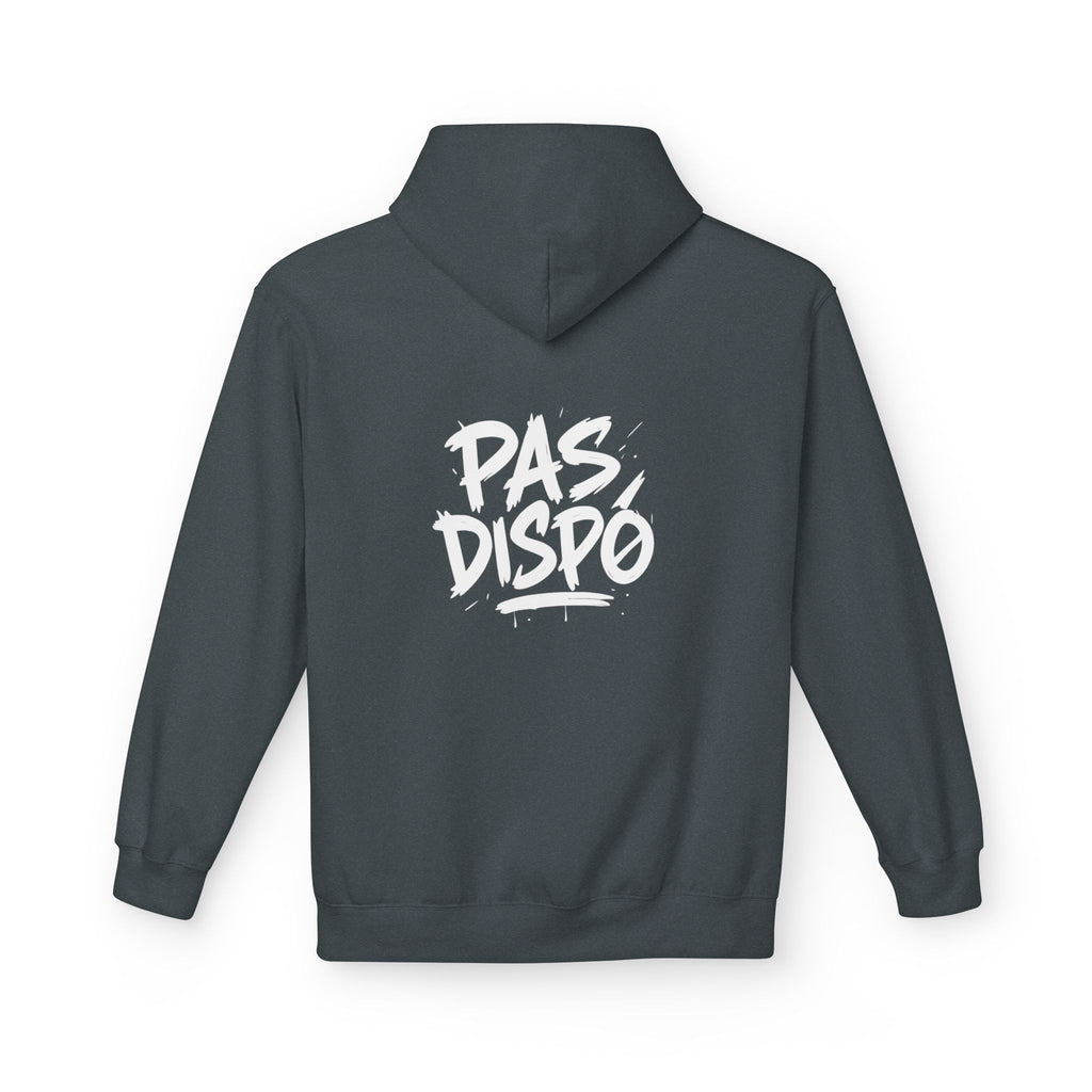 Sweat à capuche PAS DISPO – Hoodie streetwear unisexe – Noir, blanc & gris – Style urbain minimal – Cadeau ado
