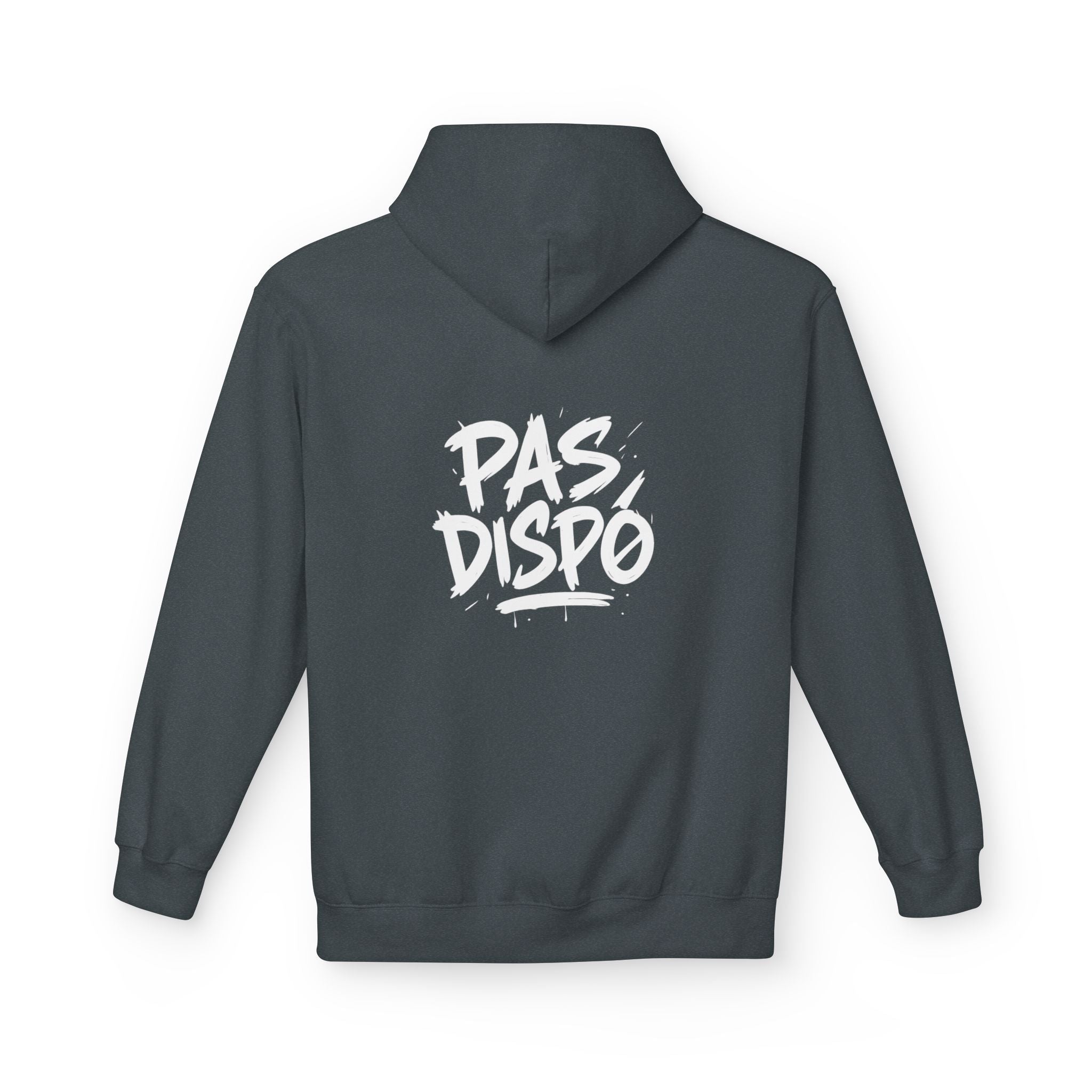 Sweat à capuche PAS DISPO – Hoodie streetwear unisexe – Noir, blanc & gris – Style urbain minimal – Cadeau ado