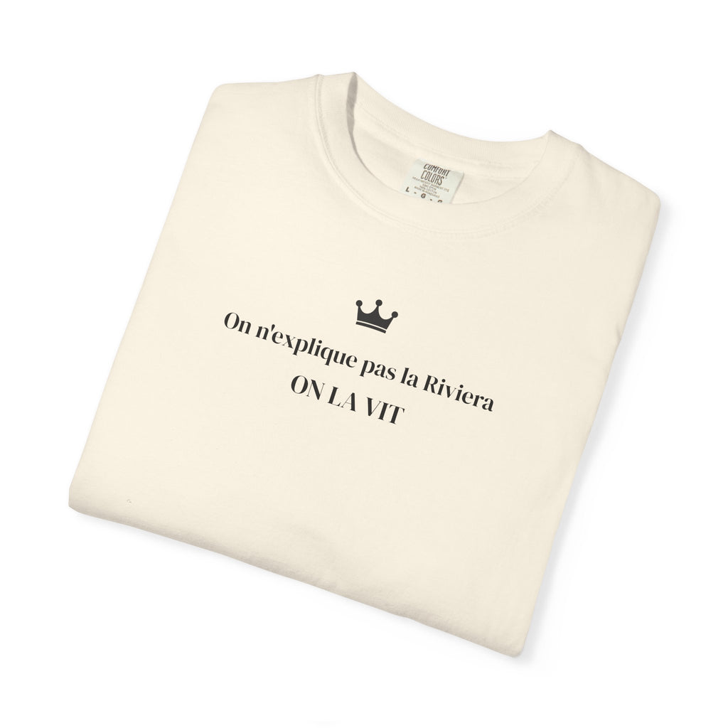 T-shirt Riviera Minimaliste – “On n’explique pas la Riviera, on la vit” | Cannes Edition | Out of Play