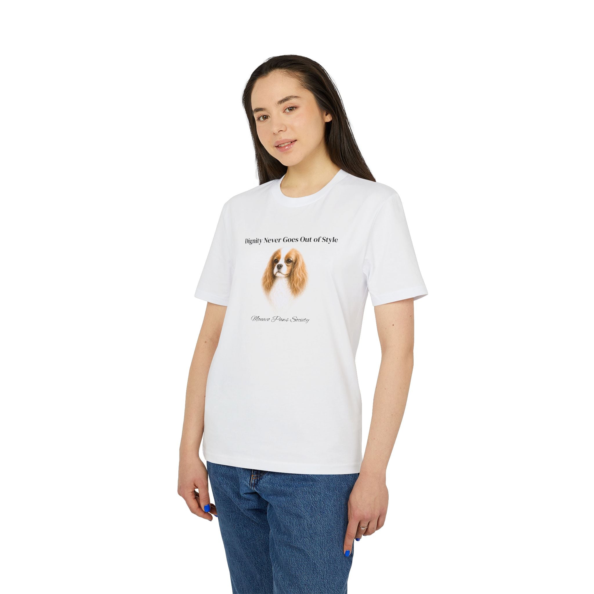 T-shirt Premium Femme – Dignity Never Goes Out Of Style | Premium Dog Lover T-Shirt |  Monaco Paws Society. Out of Play Cannes
