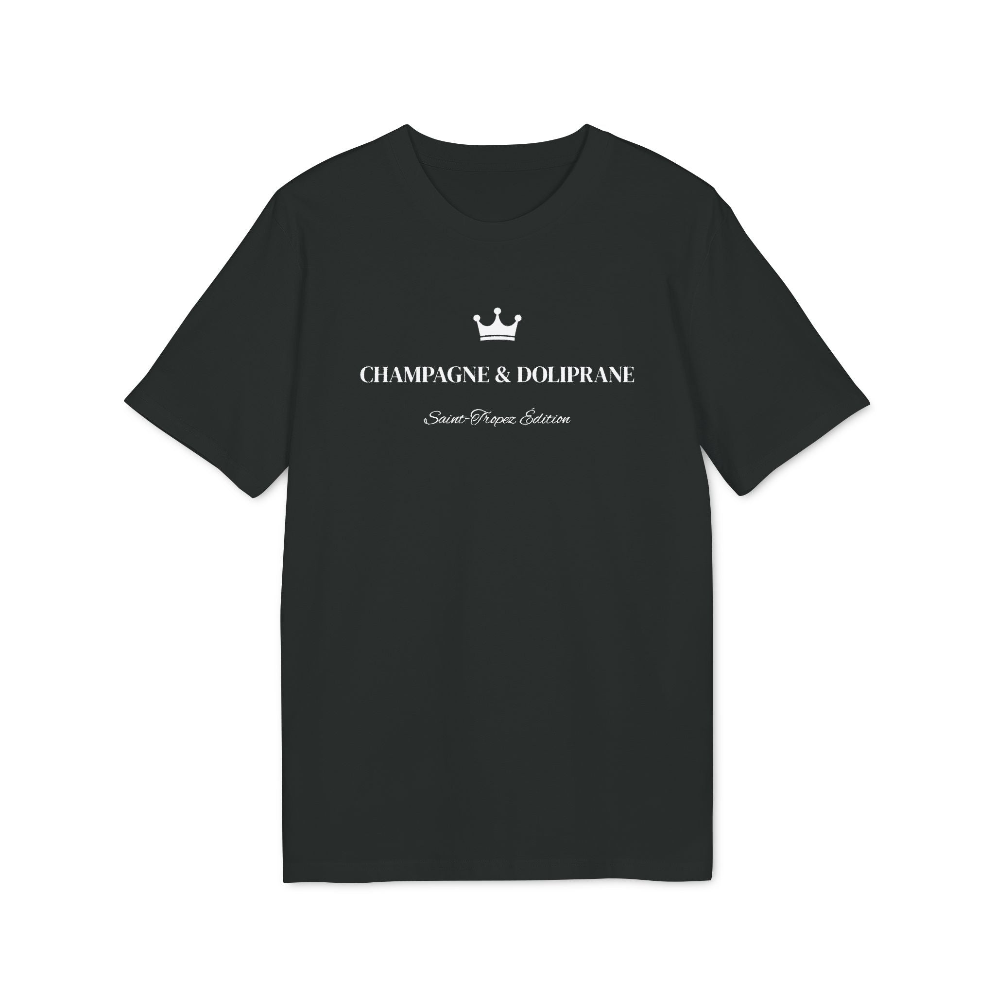 Champagne & Doliprane T-shirt – Saint-Tropez Edition – Riviera Style Minimaliste