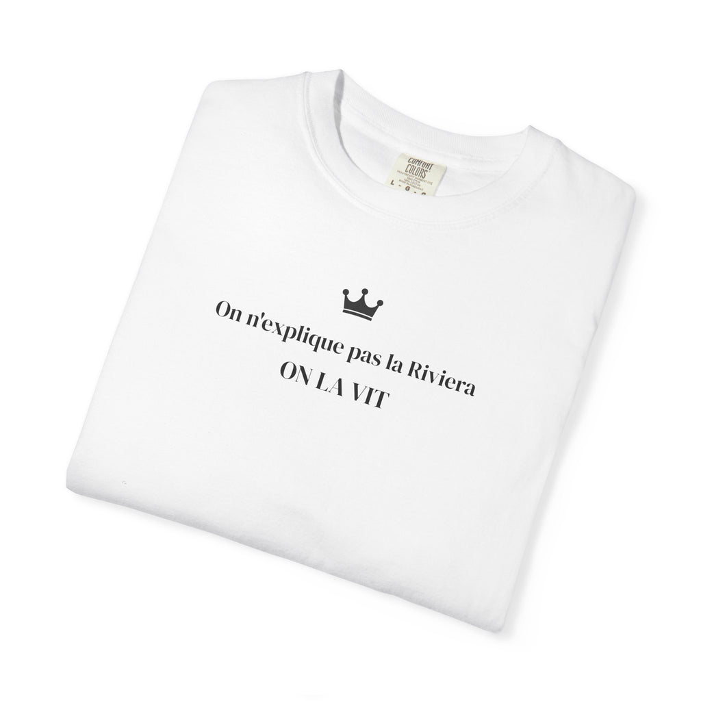 T-shirt Riviera Minimaliste – “On n’explique pas la Riviera, on la vit” | Cannes Edition | Out of Play