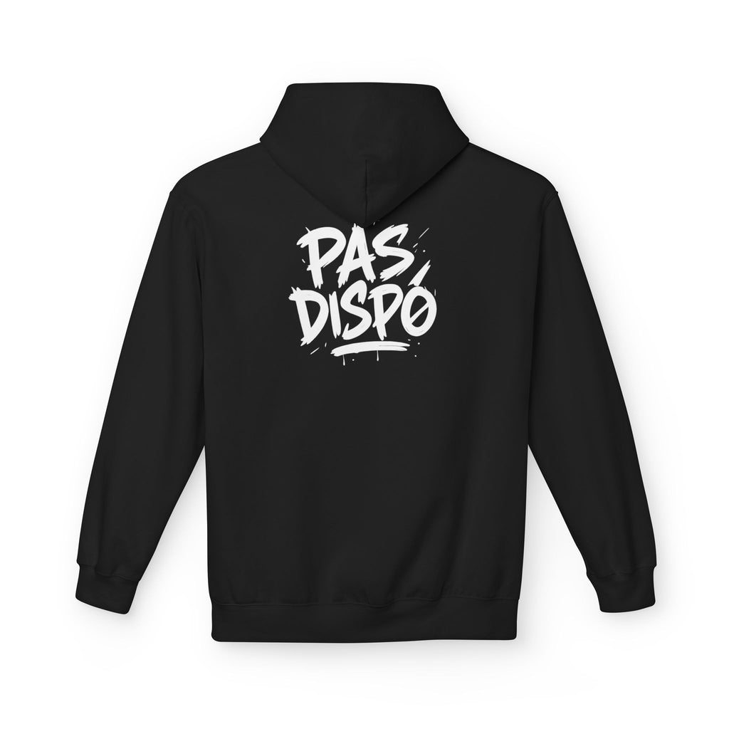 Sweat à capuche PAS DISPO – Hoodie streetwear unisexe – Noir, blanc & gris – Style urbain minimal – Cadeau ado