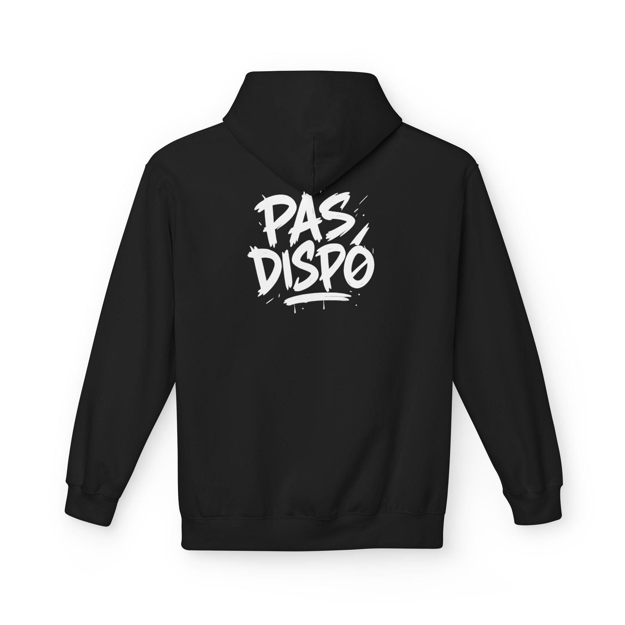 Sweat à capuche PAS DISPO – Hoodie streetwear unisexe – Noir, blanc & gris – Style urbain minimal – Cadeau ado