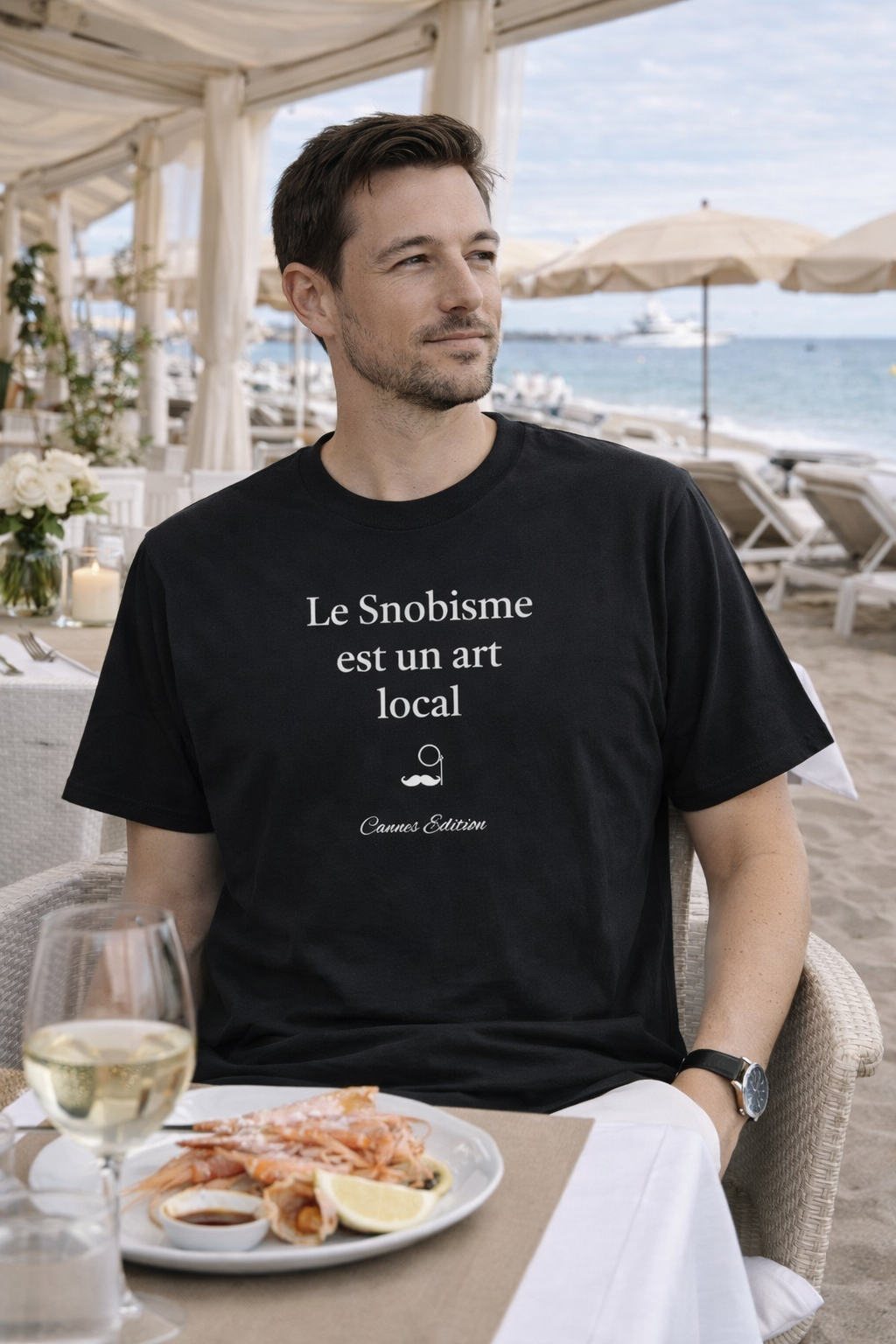 Le snobisme est un art local — Cannes Edition | Out of Play™ T-shirt officiel