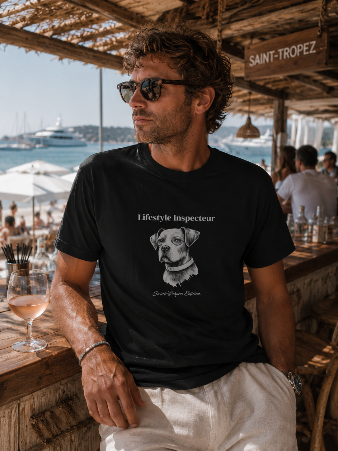 Lifestyle Inspector T-Shirt | Saint-Tropez Edition | Premium Organic Cotton Tee | Riviera Style OUT OF PLAY Cannes