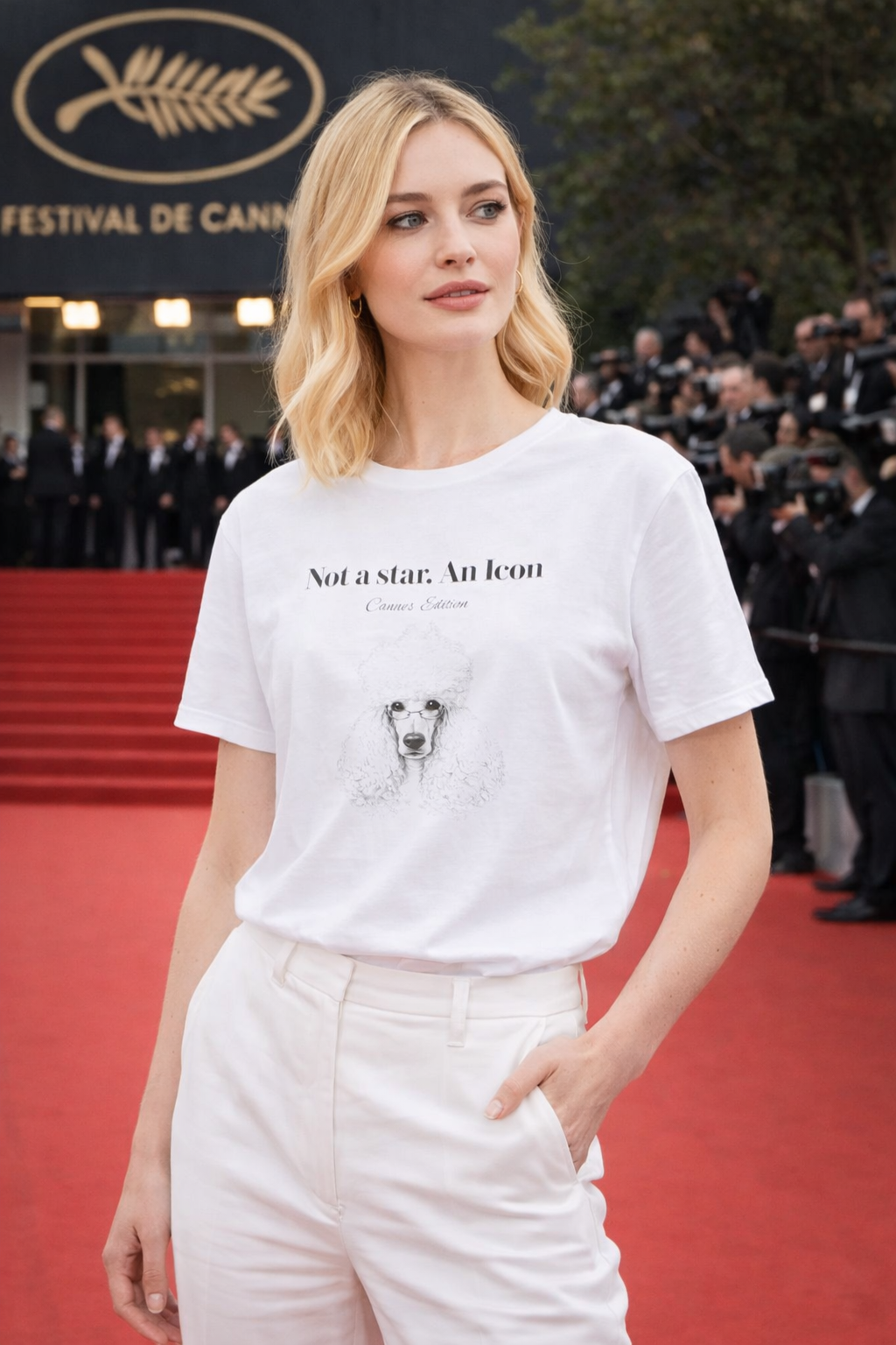T-shirt minimaliste inspiré de l’esprit de la Côte d’Azur pendant le Festival de Cannes. Out of Play Cannes